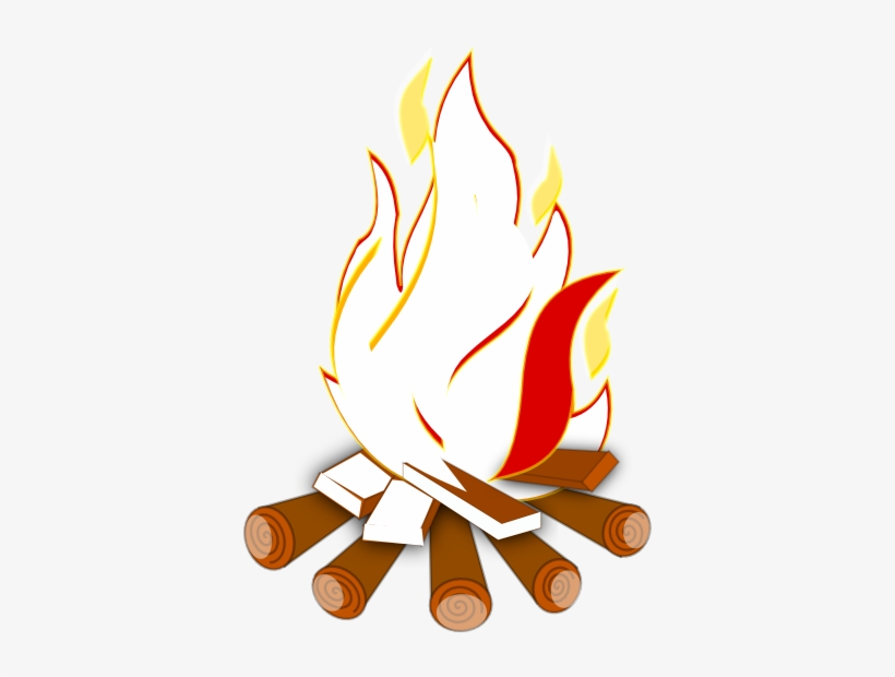 Flame Clipart Bonfire - Bonfire Clipart, transparent png