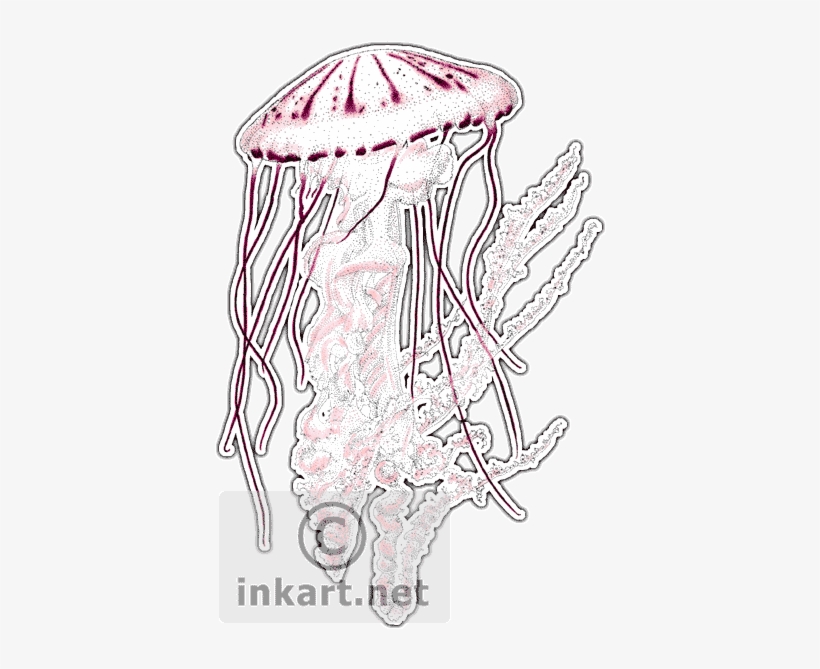 Purple - Purple Striped Jellyfish, transparent png