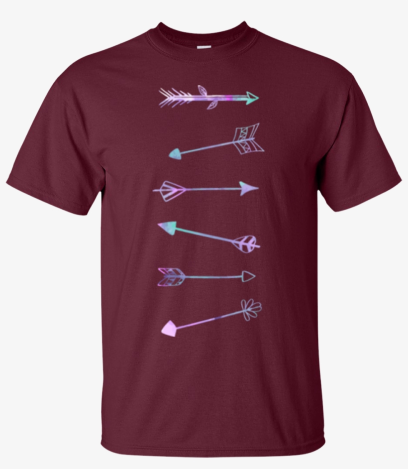 Ombre Watercolor Arrows T Shirt Gildan Ultra Cotton - Cable T Shirt, transparent png