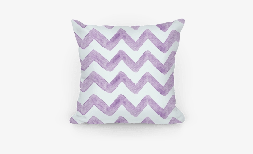Purple Watercolor Chevron Pattern Pillow - Bag, transparent png