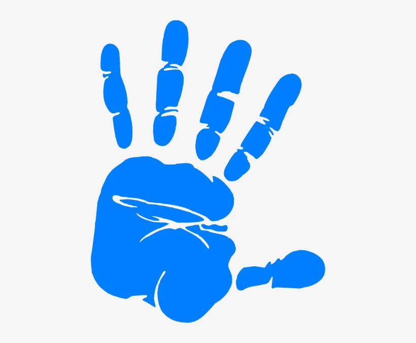 Hand Print Clip Art - Hand Print Clip Art Black And White, transparent png