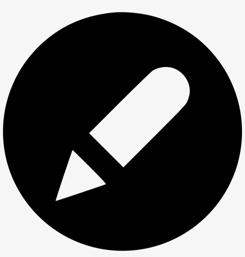 Pencil Circle Png - Png Icon Pencil White, transparent png