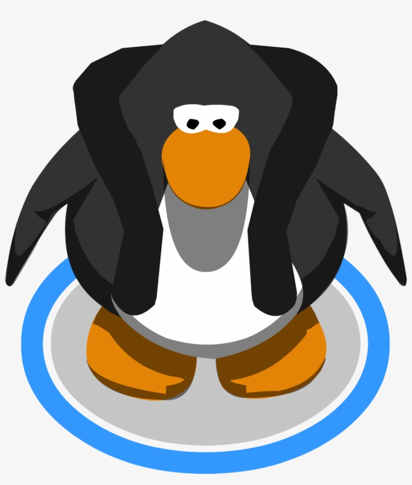 Black Feather Boa In Game - Club Penguin Blue Penguin, transparent png