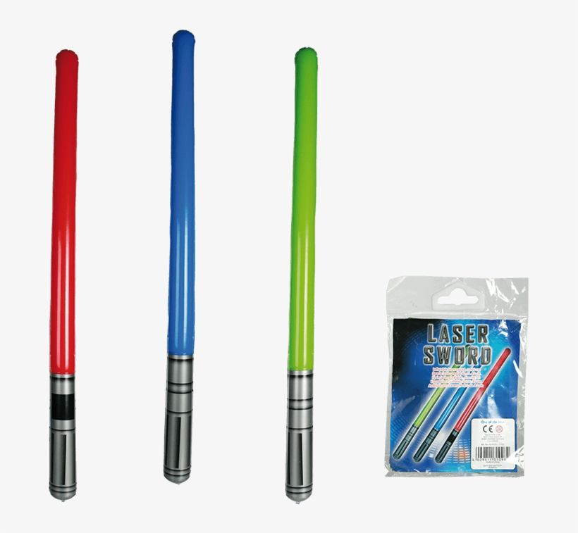 2 Inflatable Laser Swords - Green, Blue Or Red, transparent png