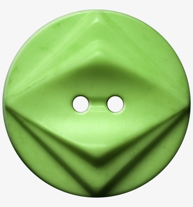Button With Double Diamond Motif, Light Green - Education, transparent png