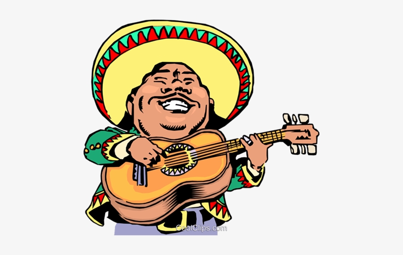 Cartoon Mexican Musician Royalty Free Vector Clip Art - Cinco De Mayo, transparent png