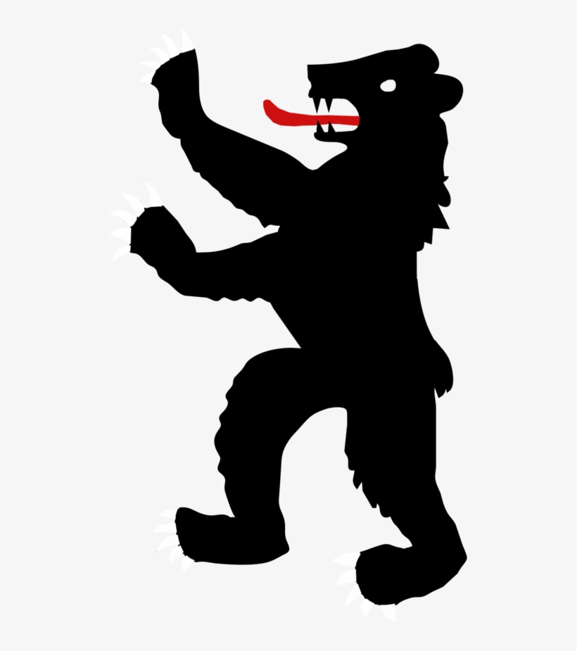 Silhouetted Heraldic Bear By Rarayn - Appenzell Innerrhoden Flag, transparent png