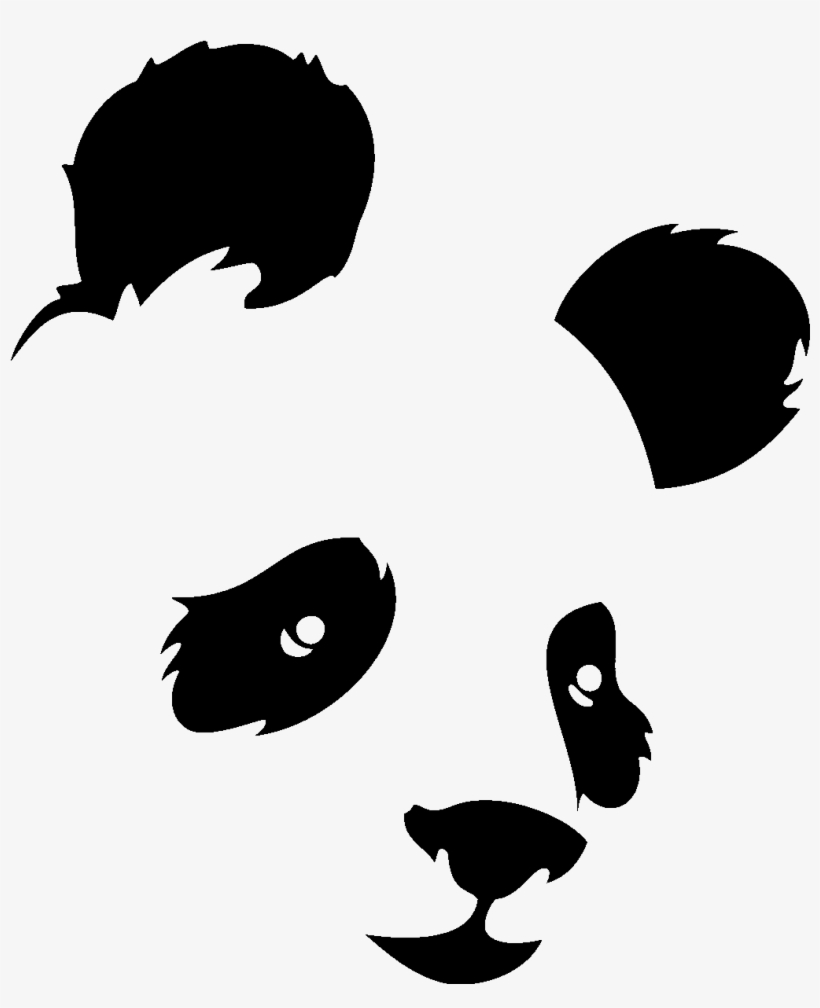 Drawn Panda Silhouette - Panda Silhouette, transparent png