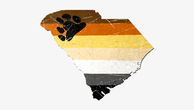 South Carolina Silhouette Bear Pride Flag - South Carolina, transparent png