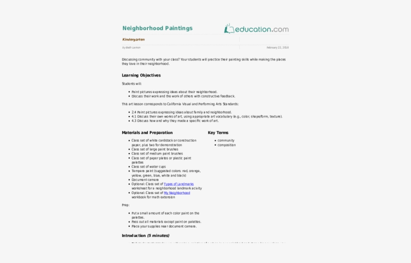 Neighbourhood Paintings Staple Removal Documentation Example