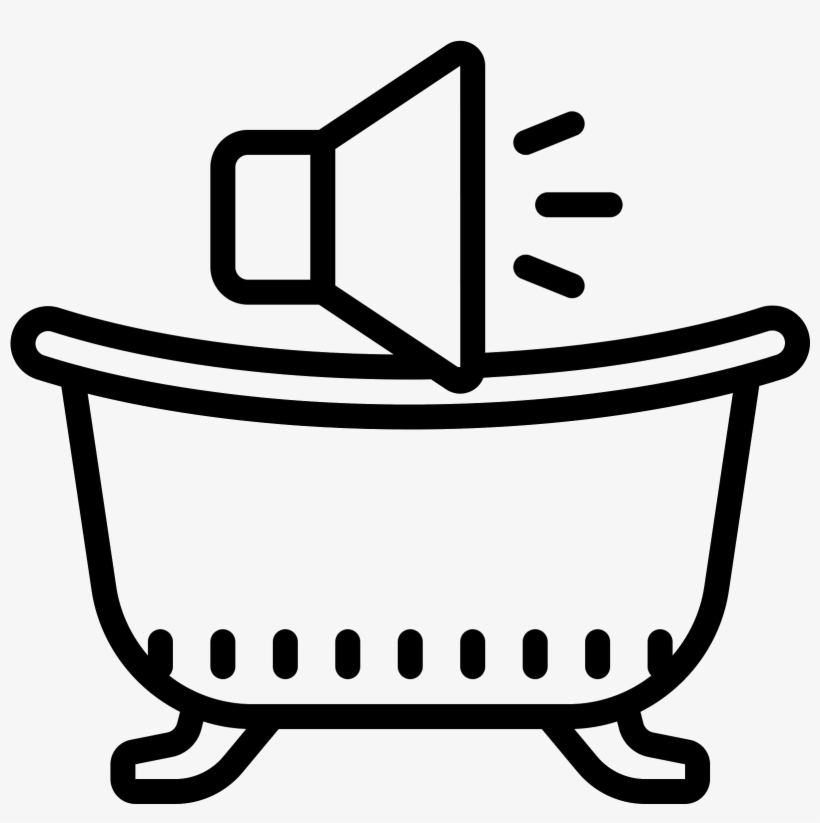 Bathroom Sound Icon - Bathtub, transparent png