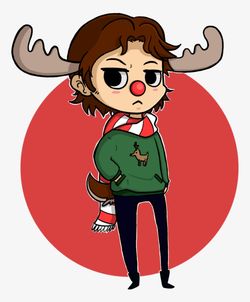Sam The Christmas Moose By Chibitigre - Sam Winchester Moose Chibi, transparent png