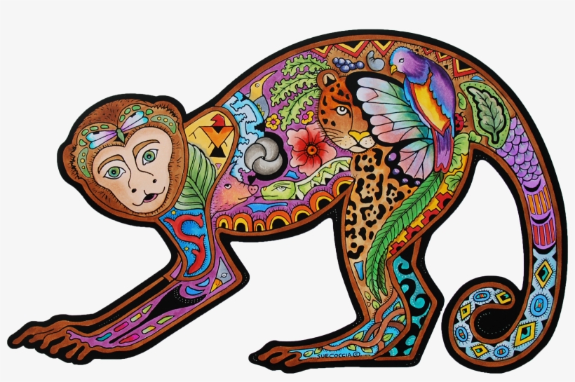 Not Only Did I Love The Classes , But I Met A Wonderful - Zentangle Monkeys, transparent png