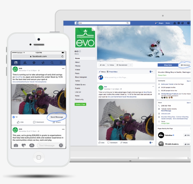 Facebook Messenger On Laptop And On Mobile Gives Your - Facebook Messenger, transparent png
