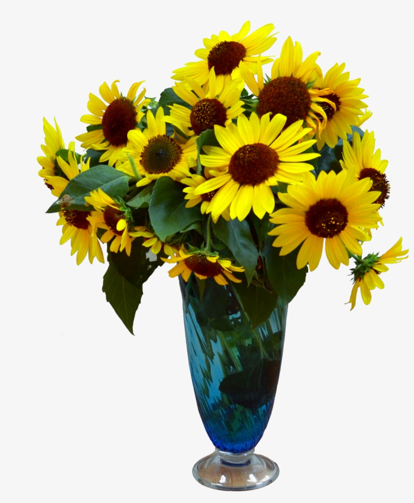 Sun Flowers In Vase Png Stock Photo, transparent png
