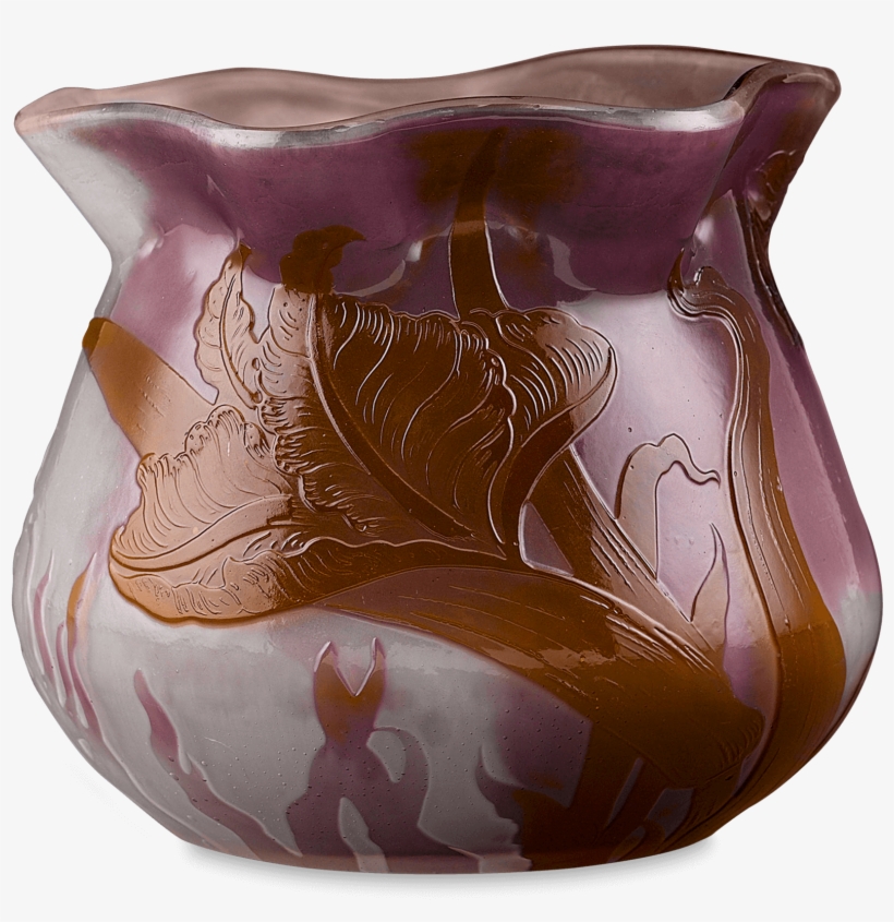Emile Gallé Cameo Vase - Vase, transparent png