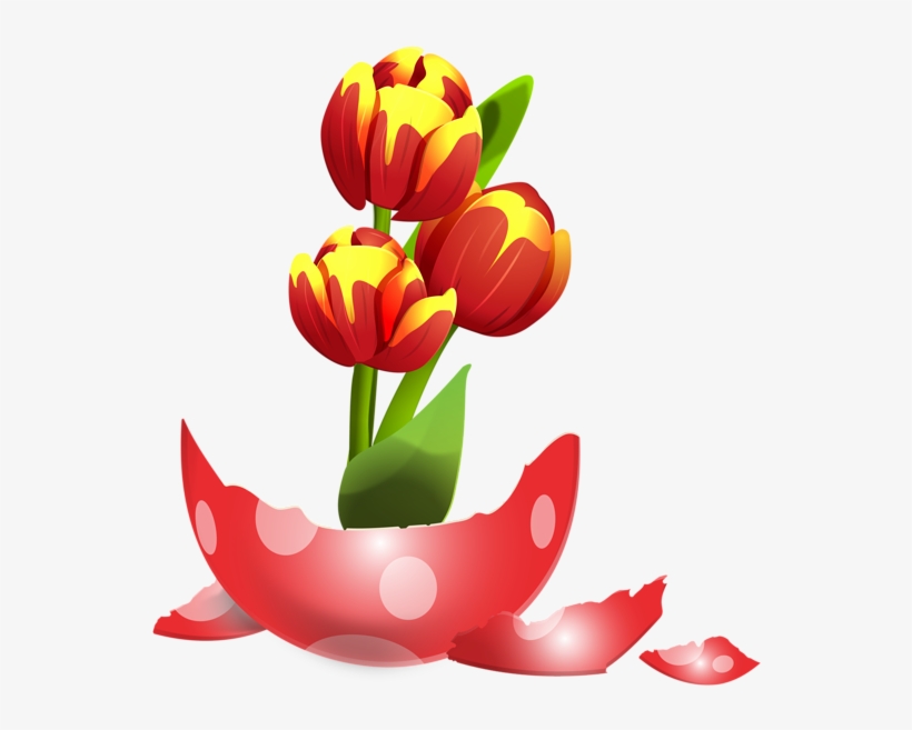 Easter Egg Vase Png Clip Art Image - Sprenger's Tulip, transparent png