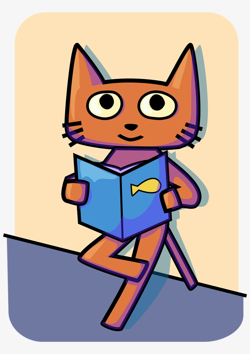 Animated Cat With Legs Crossed, Holding A Book With - My Joke Collection Book: Blank Book, To Write And Collect, transparent png
