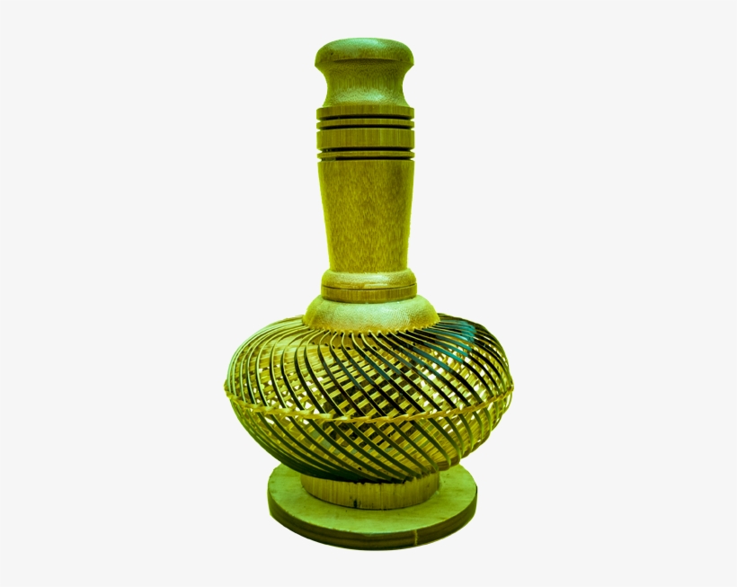 Globe Bamboo Flower Vase In Brown And Yellow - Vase, transparent png