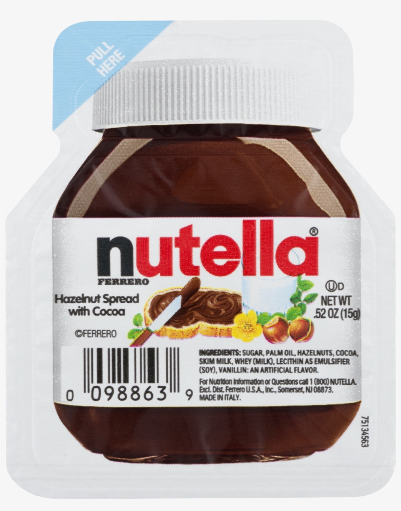 Nutella Portion 15 G, transparent png