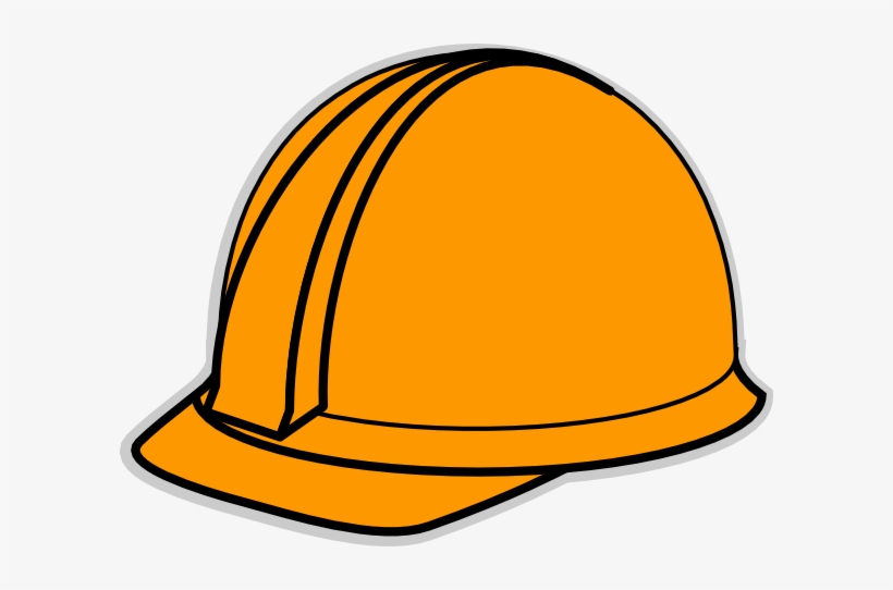 Clip Arts Related To - Orange Hard Hat Clip Art, transparent png