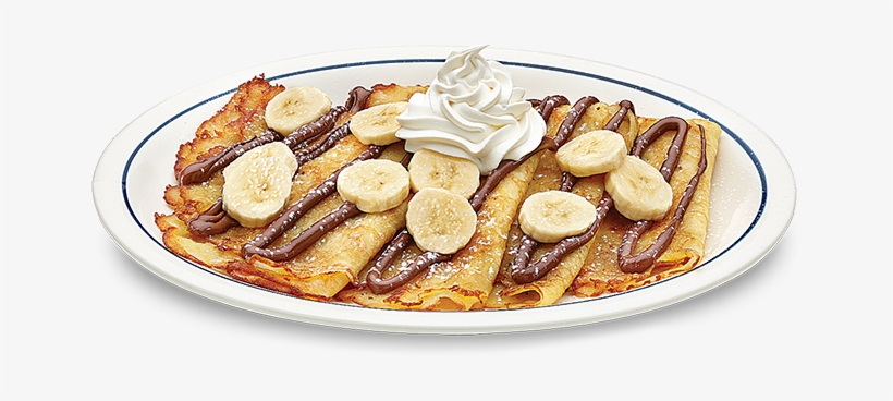Four Delicate Crepes, Fresh Sliced Banana And Nutella® - Crepes Ihop, transparent png