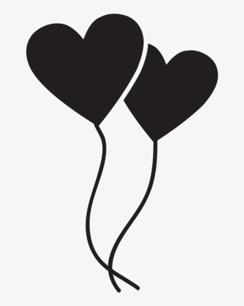 Coracao Black Balloon Love Like - Flat Love Balloon Png, transparent png