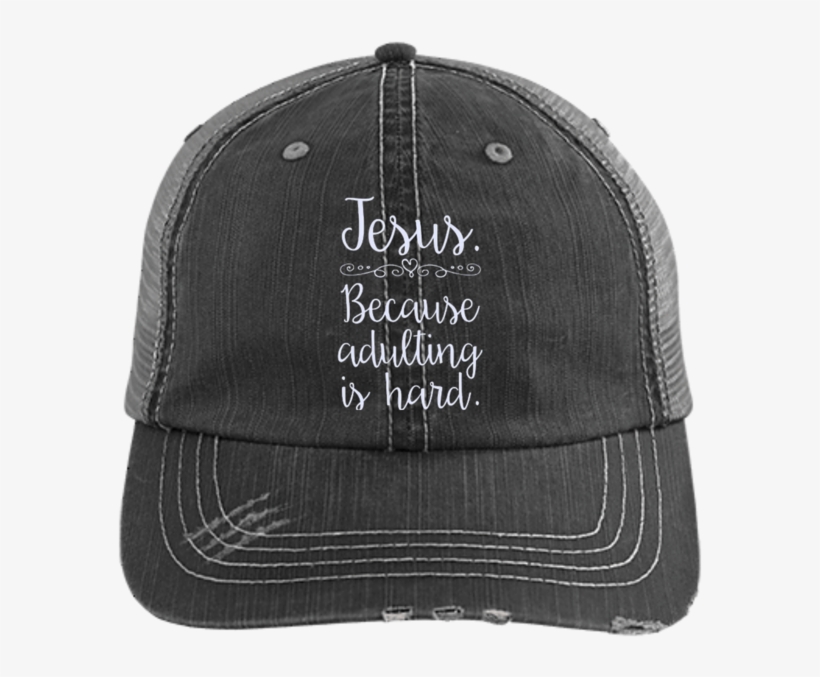 Jesus Because Adulting Is Hard Hats - Pentacle And Crescent Moon Cap, transparent png