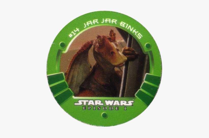 Star Wars Episode 1 14-jar - Jar Jar Binks Pog, transparent png