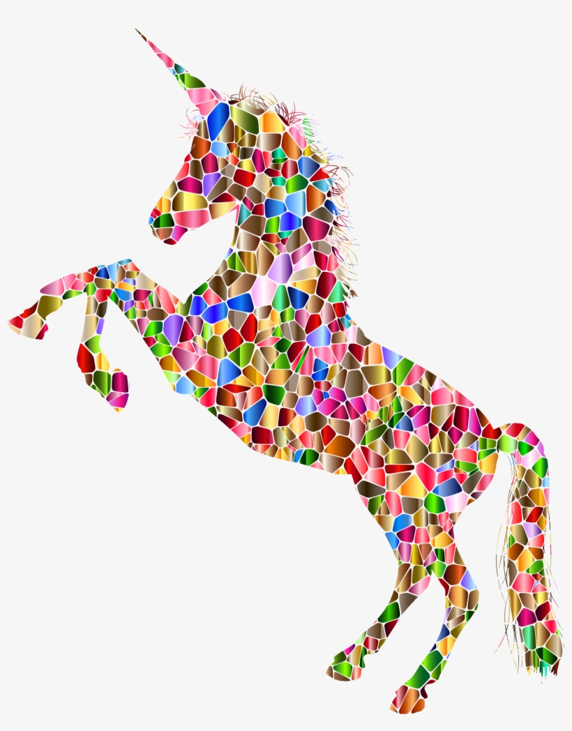 Vibrant Chromatic Unicorn Silhouette 1,881×2,314 Pixels - Free Printable Unicorn Baby Shower Games, transparent png