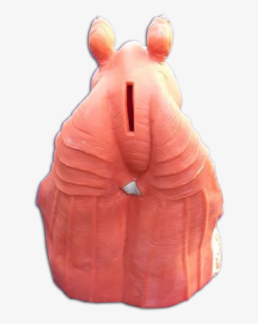 Back Of The Star Wars Episode 1 Jar Jar Binks Piggy - Frog, transparent png