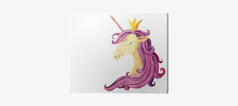 Watercolor Fairy Tale Card With Magic Unicorn Canvas - Draw And Write Journal: Primary Journal Notebooks Grades, transparent png