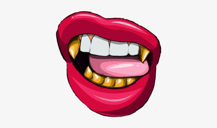 Industry Pieces - Lip Biting Grill Shirt, transparent png
