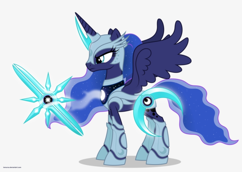Luna In Armor By ~larsurus On Deviantart - Mlp Luna In Armor, transparent png