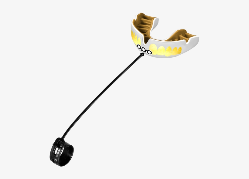 Power-fit Bling Strapped - Opro Power Fit Bling Mouthguard #urban Gold/white, transparent png