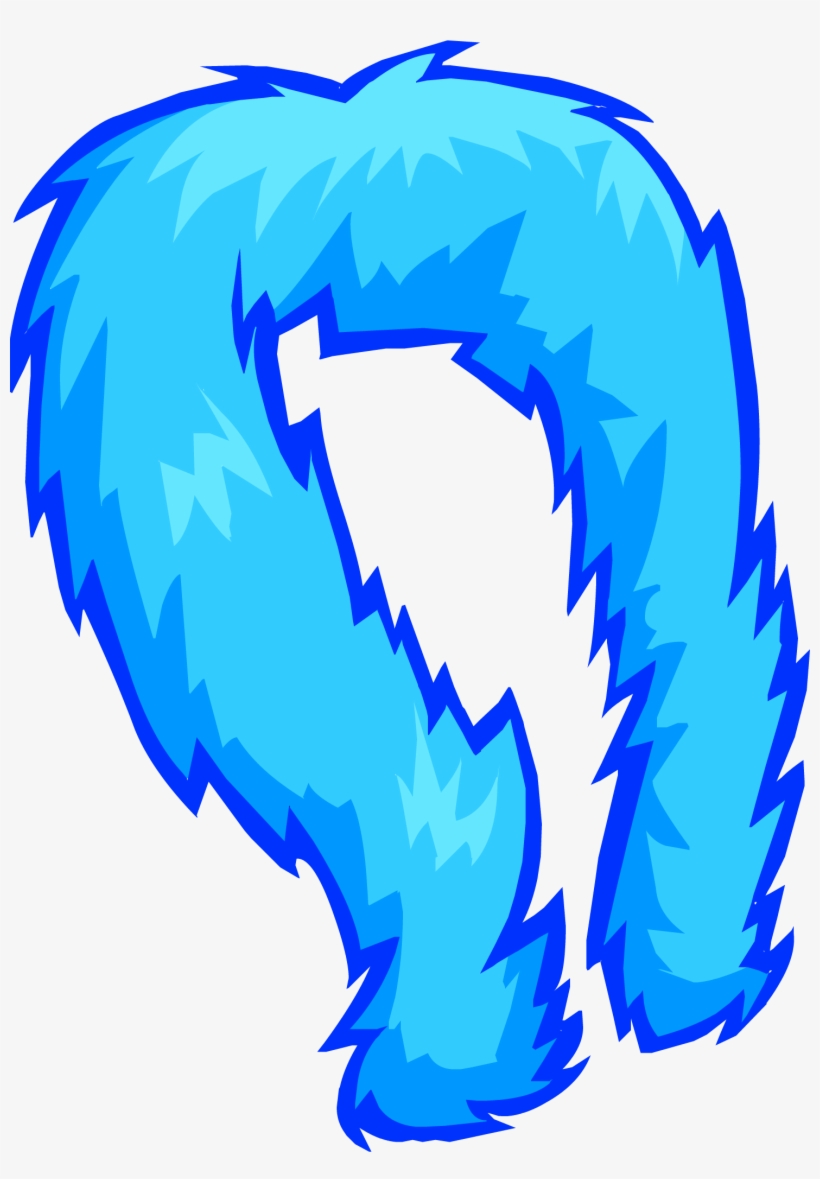 Blue Feather Boa Icon - Club Penguin Boa, transparent png