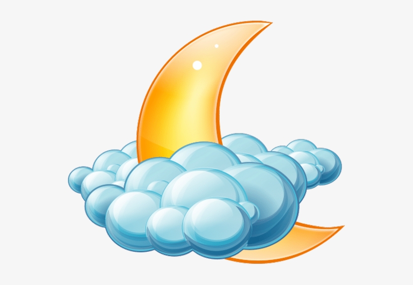 Free Cloud Icons Png - Partly Cloudy At Night, transparent png