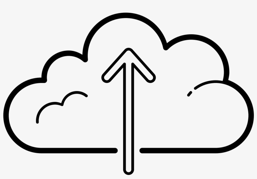 Upload To Cloud Icon - Line Art, transparent png