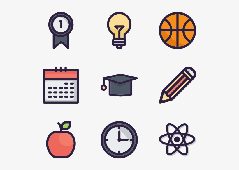 School Icon Set - Gamer Png, transparent png