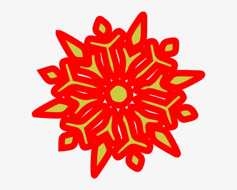 Free Red Snowflake Cliparts, Download Free Clip Art, - Snowflake, transparent png