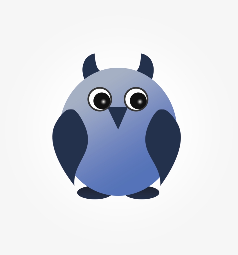 Cropped Owl White Feather - Cartoon, transparent png