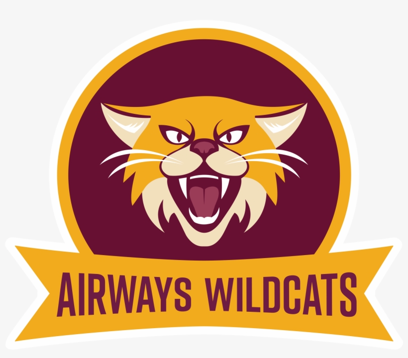Clip Black And White Airways Wildcats - Cat, transparent png