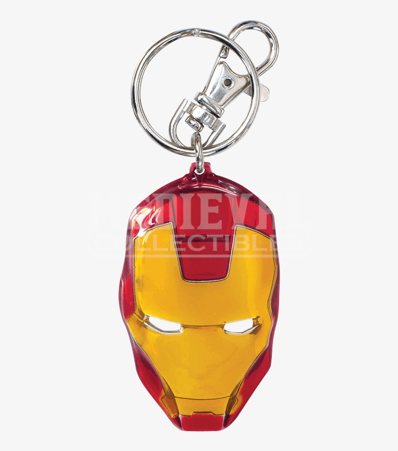 Colored Iron Man Mask Keychain - Marvel Punisher Key Ring, transparent png