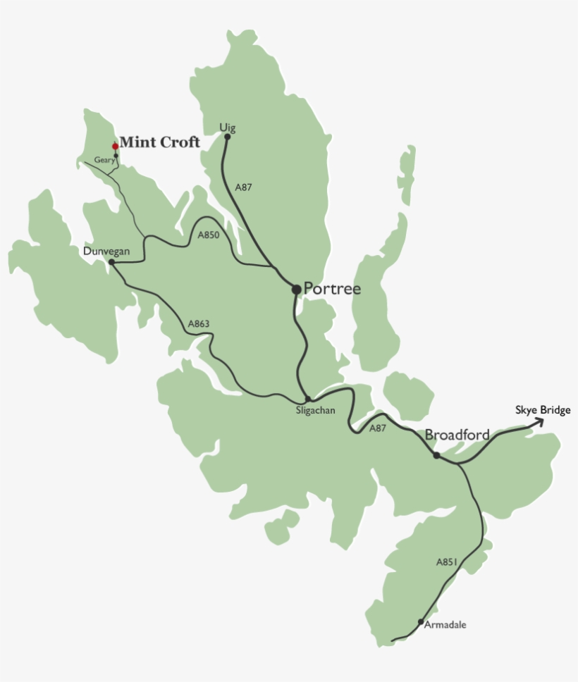 Mint Croft Skye Map - Isle Of Skye Map Pdf, transparent png