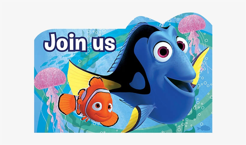 Finding Dory Party Invitations - Finding Dory Party Invites, transparent png