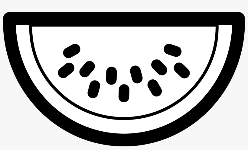 Watermelon Clipart June - Black And White Watermelon, transparent png