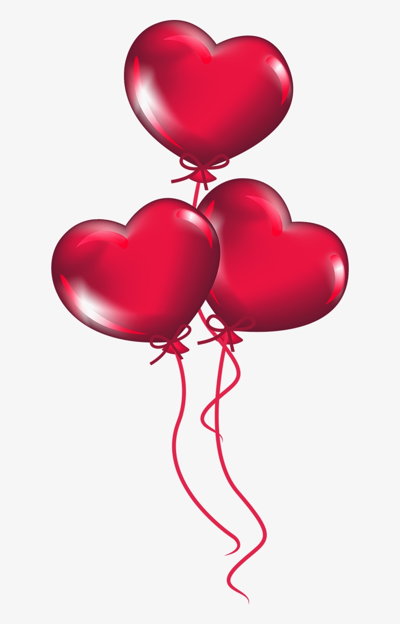 Transparent Heart Balloons Png Clipart - Heart Balloon Clipart Png, transparent png