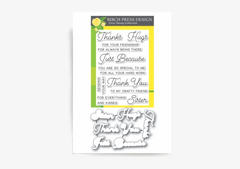 Just Because Clear Stamp And Die Set - Birch Press Design Love And Miss You Clear Stamps Cl8123., transparent png