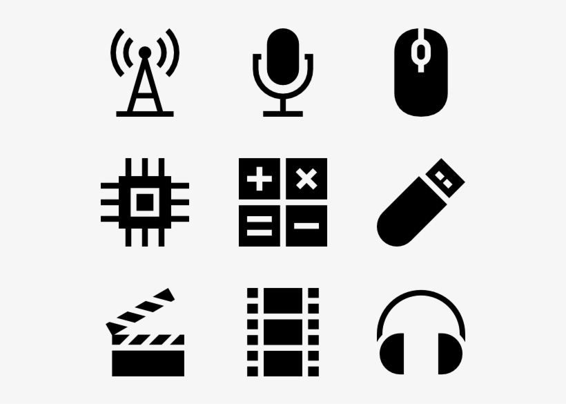 Solid Electronic Elements - Electronics Icon Png Vector, transparent png