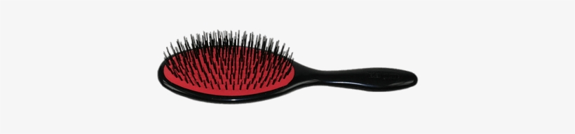 Hair Brush Red And Black - Denman Grooming Brush With Nylon Bristles, Large, transparent png